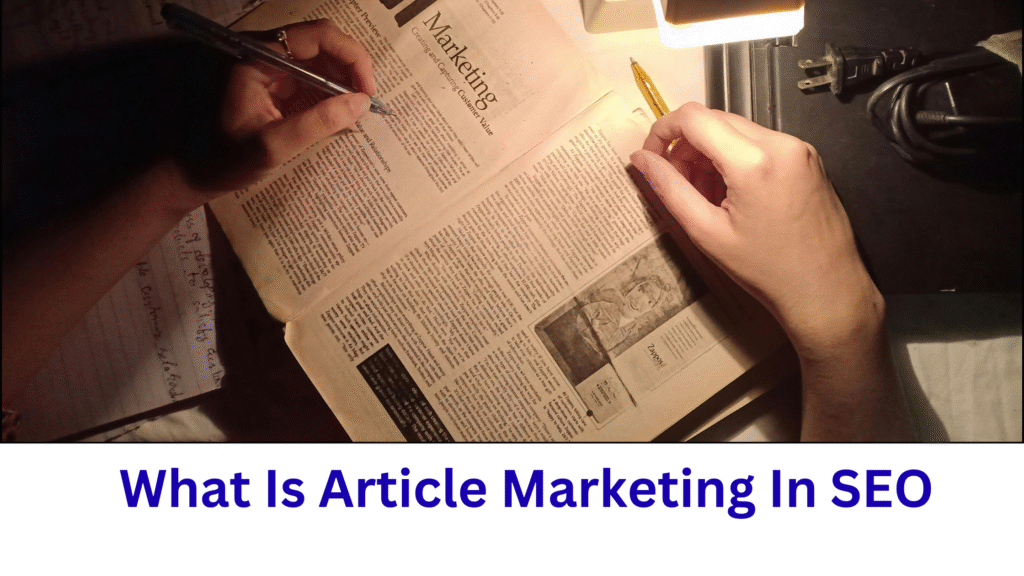 What is Article Marketing in SEO image